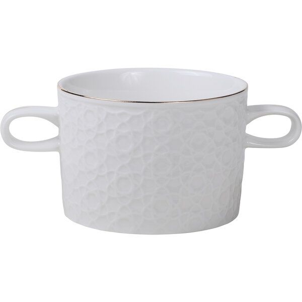 Nippon White Gold Rim Soupbowl 9x6.5cm 300ml Stripe 6/48