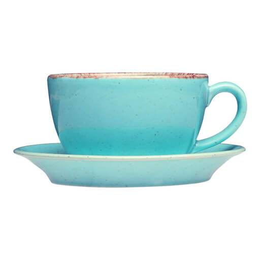 222105 Seasons Turquoise Tea Cup And Saucer 250Cc