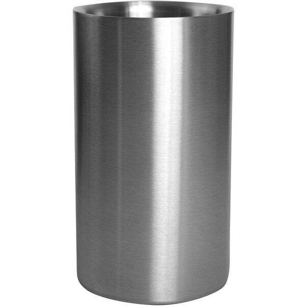 Matte Stainless Steel Bottle Cooler, Ø12x19,5cm