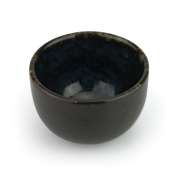 Phobos Schwarze Schale mit blauen reaktiven Punkten Ø cm 6,5