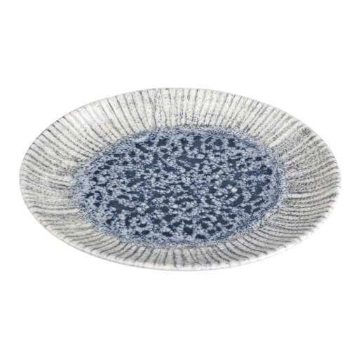 112126 Iris Blue Oval Plate 26cm 