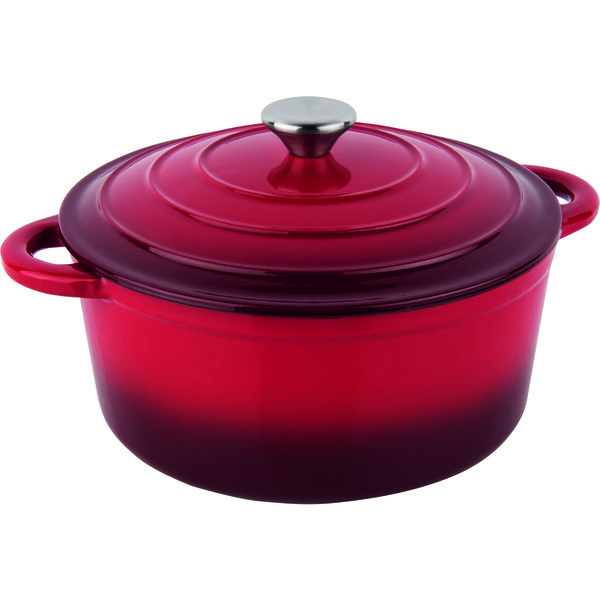 Topf, Ø 26 cm, rot, Gusseisen emailliert
