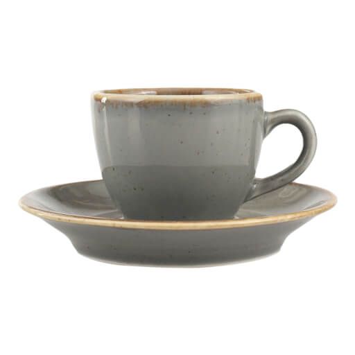 212109 Seasons Dark Grey Coffee Cup&Saucer 80Cc