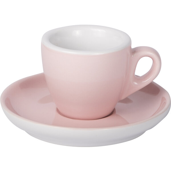 Espresso Tasse mit Untertasse 55ml Rosa