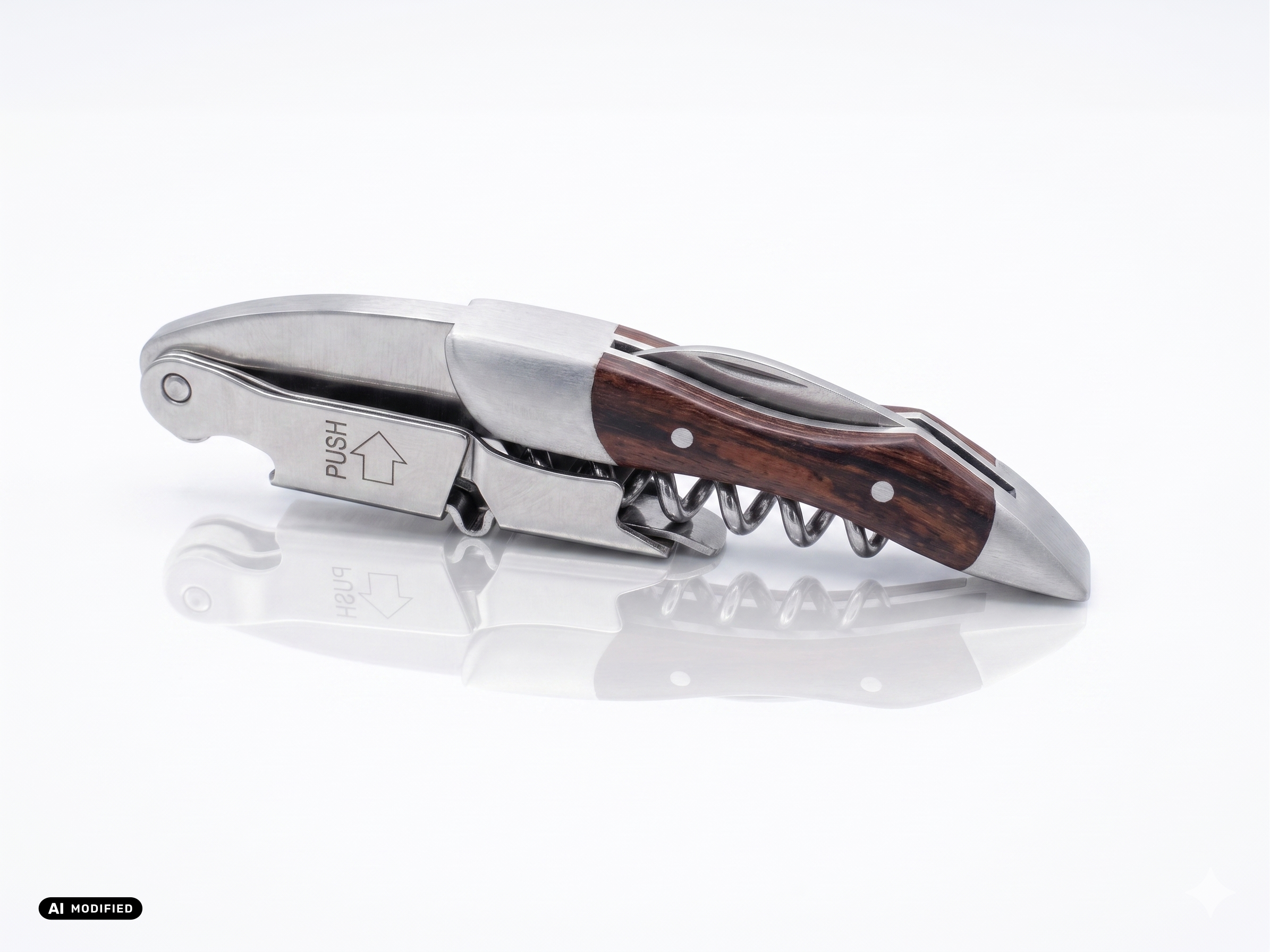 Kellnermesser "Prestige Wood" Edelstahl-Holz
