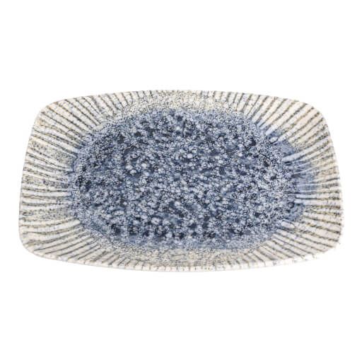 118427 Iris Blue Oval Plate 27cm