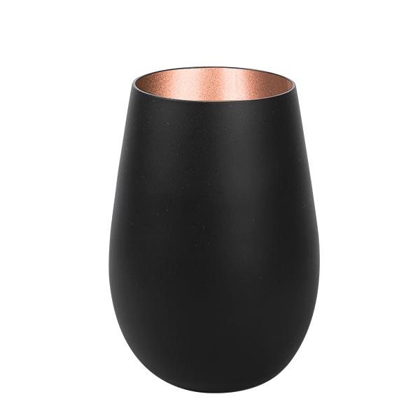 Becher Glas matt Schwarz/Bronze 465 ml - Elements