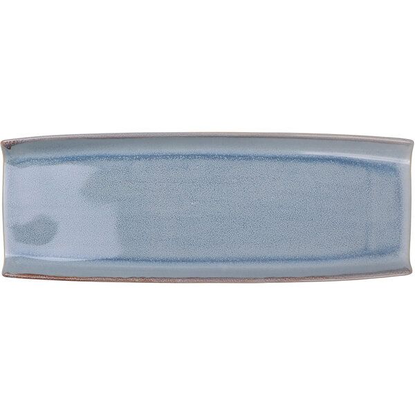 Ming Platte rechteckig Teller, blau 40,5cm