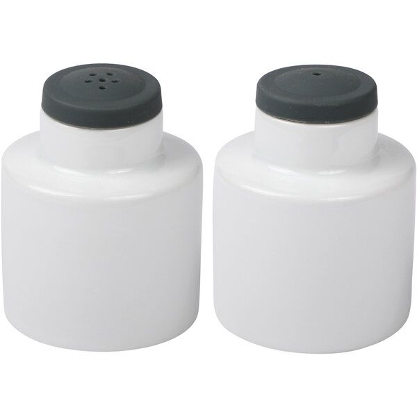 Salz- & Pfefferstreuer Set, Porzellan mit Silikonaufsatz