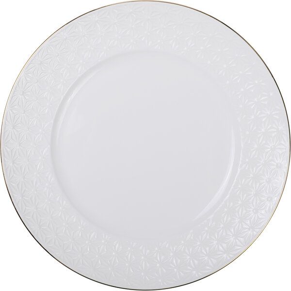 Nippon White Gold Rim Plate 29.5cm Star 1/18