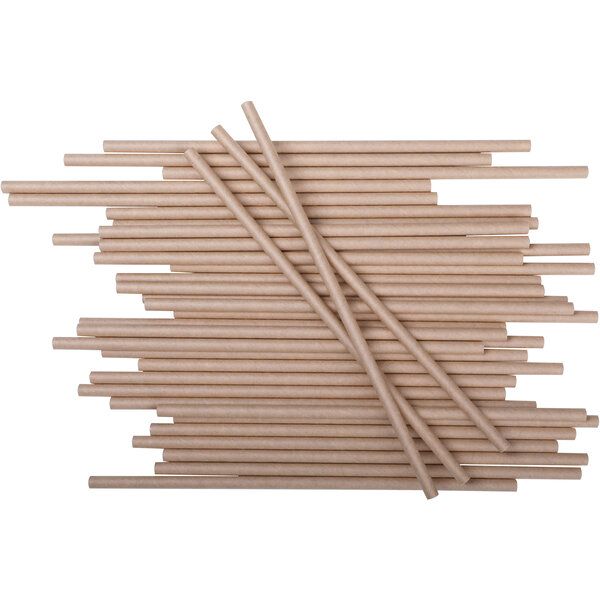 Papier Trinkhalme ECO Beige 6x200mm