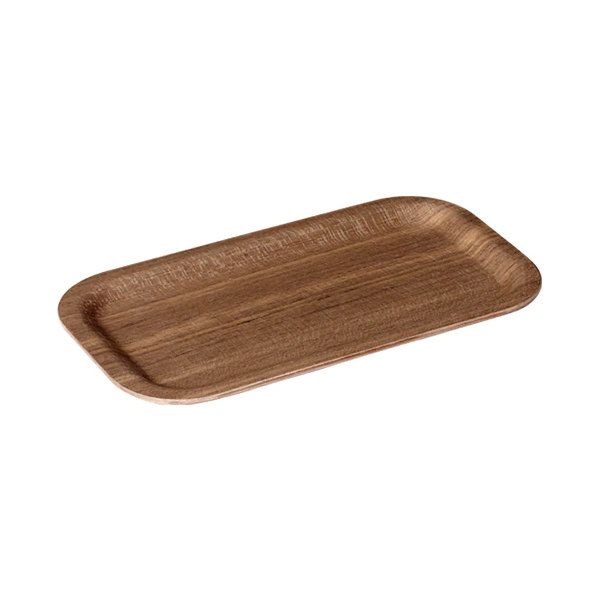 Nonslip-Tablett Teak 22x12 cm