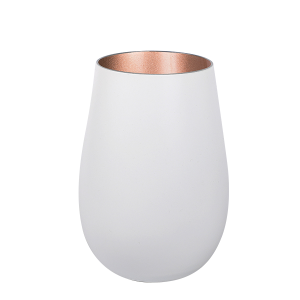 Becher Glas matt Weiss/Bronze 465 ml - Elements