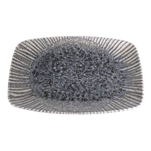 118427 Iris Grey Oval Plate 27cm