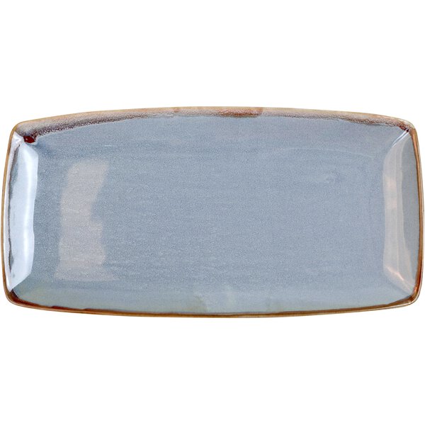 Ming Platte rechteckig, blau 35cm