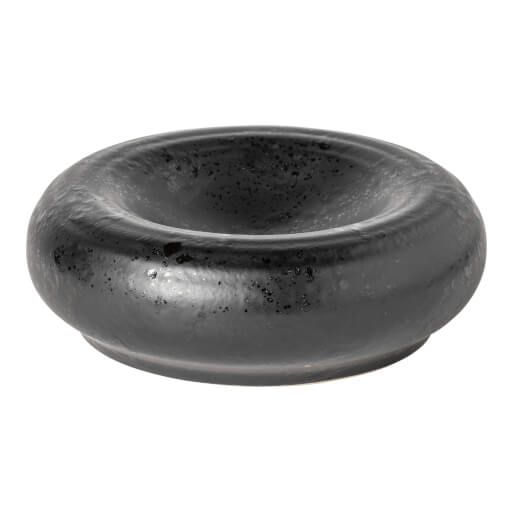 Round Pillow Plate "Resonance", black, 18 cm