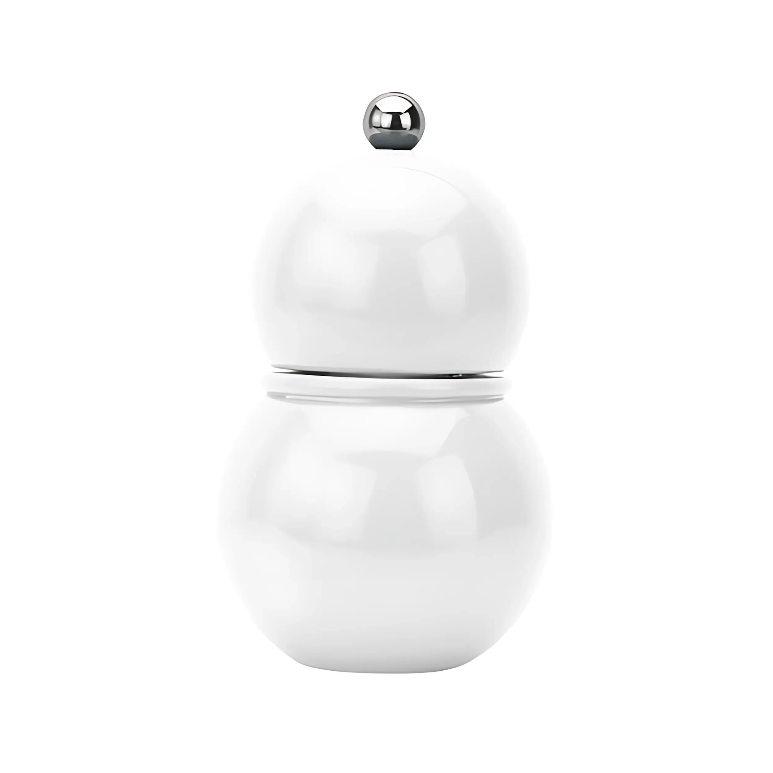 Salt & Pepper Mill "Chubbie", White, 12 cm