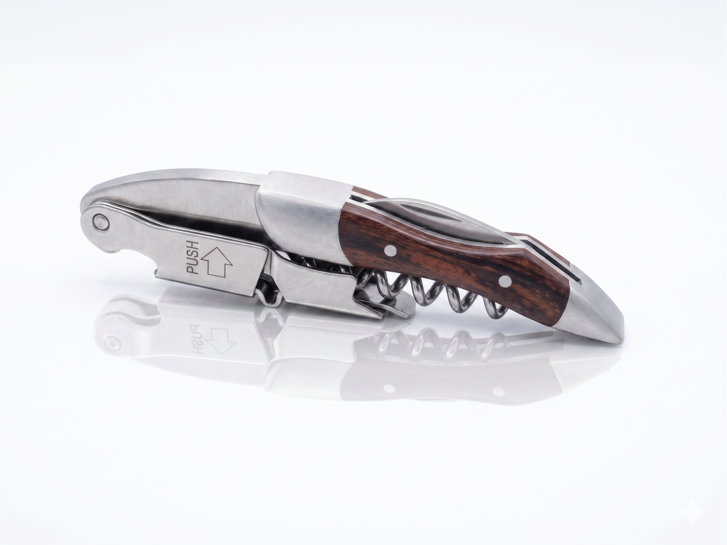 Kellnermesser "Prestige Wood" Edelstahl-Holz