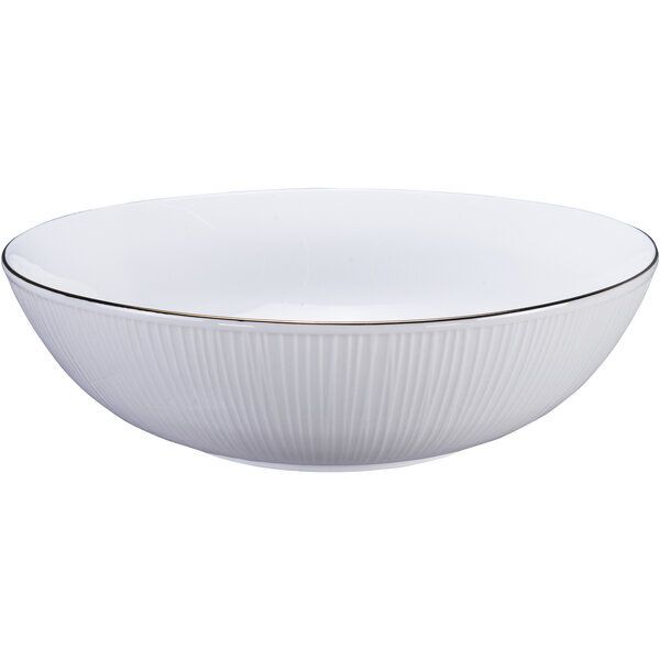 Nippon White w/Golden Rim Bowl 23x6.5cm Lines 3/18