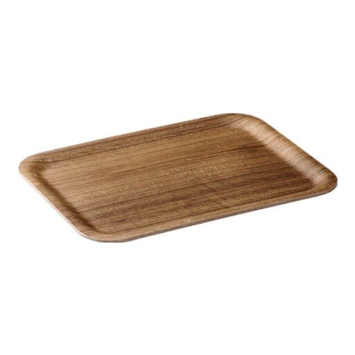 Nonslip-Tablett Teak 27x20 cm
