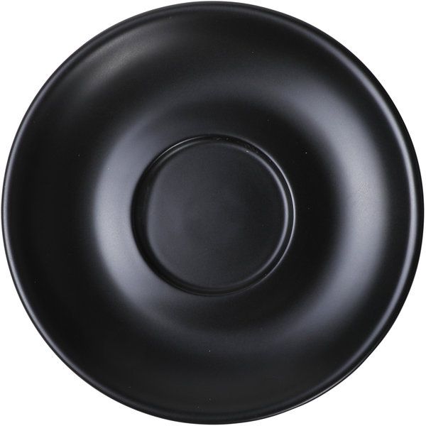 Milchkaffee Untertasse, schwarz, 15,2 cm
