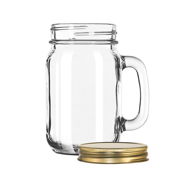 Drinking Jar - Plain Panels 473ml