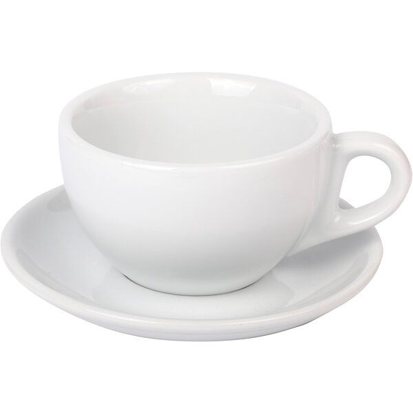 Café Latte Cup & Saucer Set, 6pcs