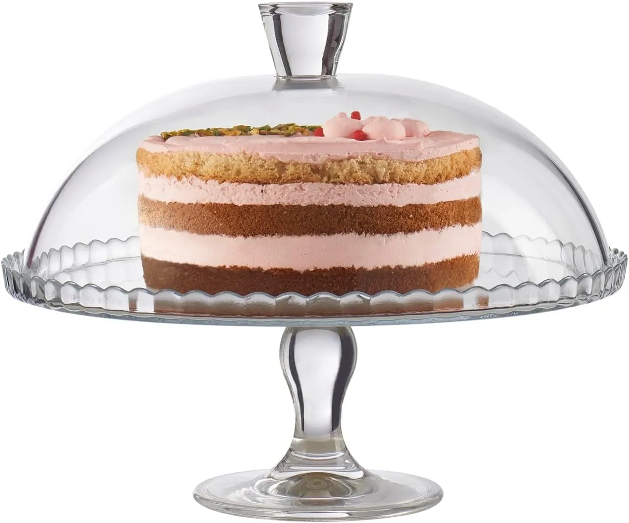 Patisserie Tortenplatte mit Glashaube 32,2 cm