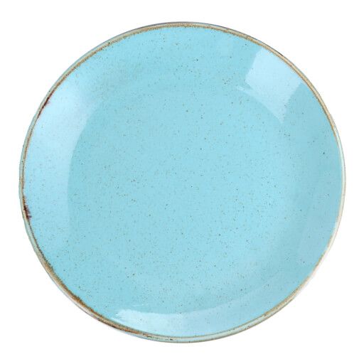 187628 Seasons Turquoise Flat Plate 28cm