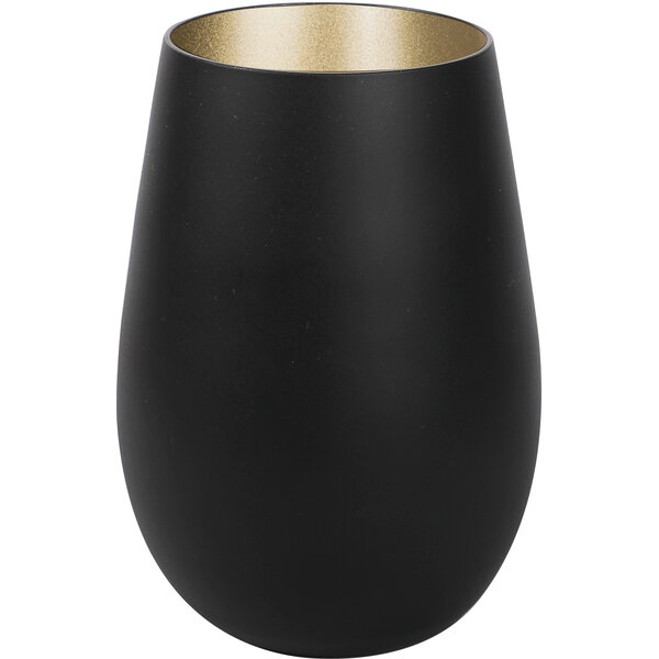 Becher Glas matt Schwarz/Gold 465 ml - Elements