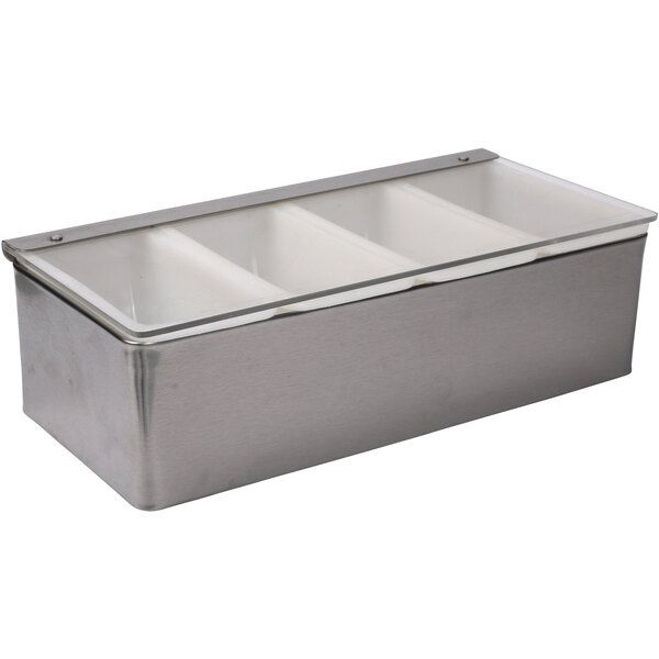 Condiment Dispenser, Edelstahl 30x15x9 cm