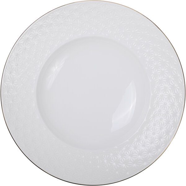 Nippon White Gold Rim Deep Plate 30cm 500ml Star 1/18