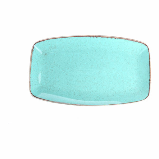 118432 Seasons Turquoise Oval Plate 32cm 