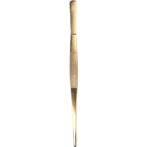 Tweezers 25cm, S/S with gold plating