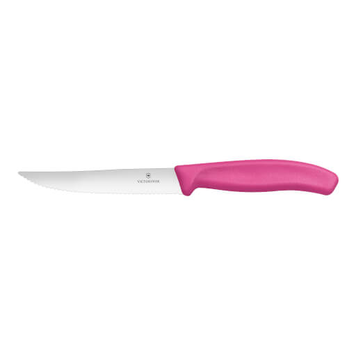 Pizzamesser, pink, mit Wellen