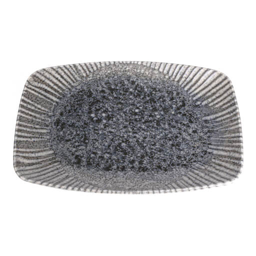 118427 Iris Grey Oval Plate 27cm 