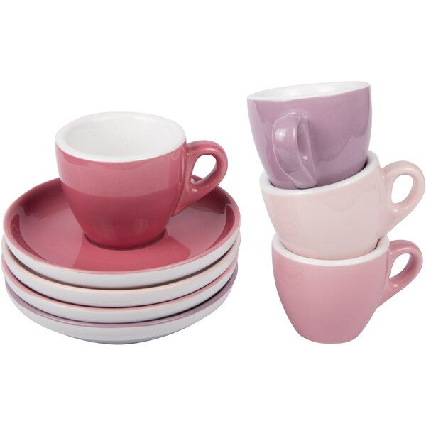 Espresso Tasse mit Untertasse 55ml Rosa