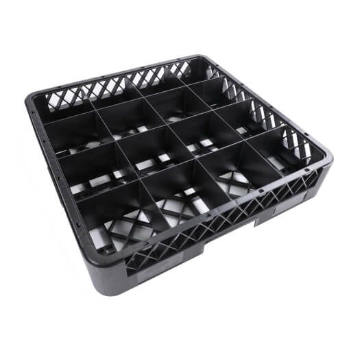 16-Compartment Basiskorb 50x50x10 Schwarz