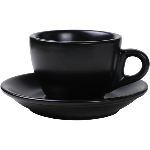 Kaffee Tasse, schwarz, 165 ml