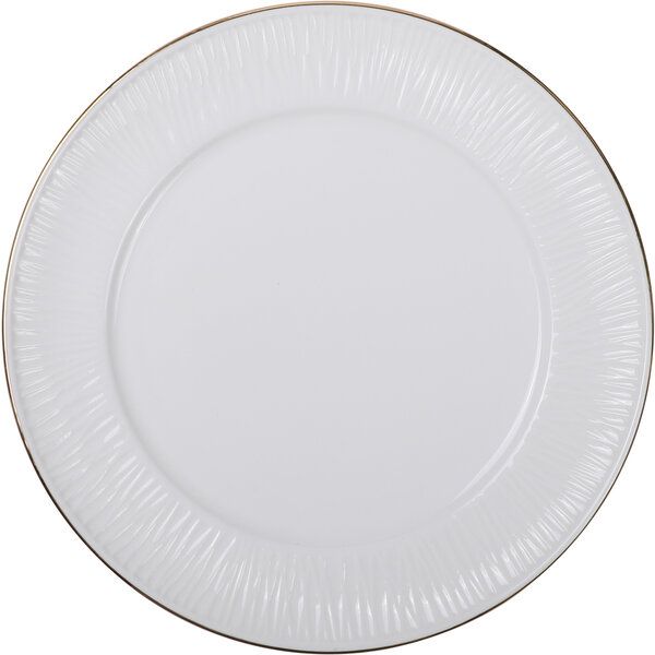 Nippon White Gold Rim Plate 16cm Lines 6/72