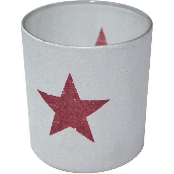 Glass Candle Holder, Stern 7,3 x 8cm