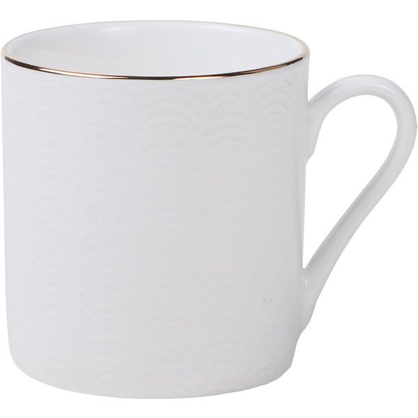 Nippon White Gold Rim Coffee Cup Wave 100ml 6/60