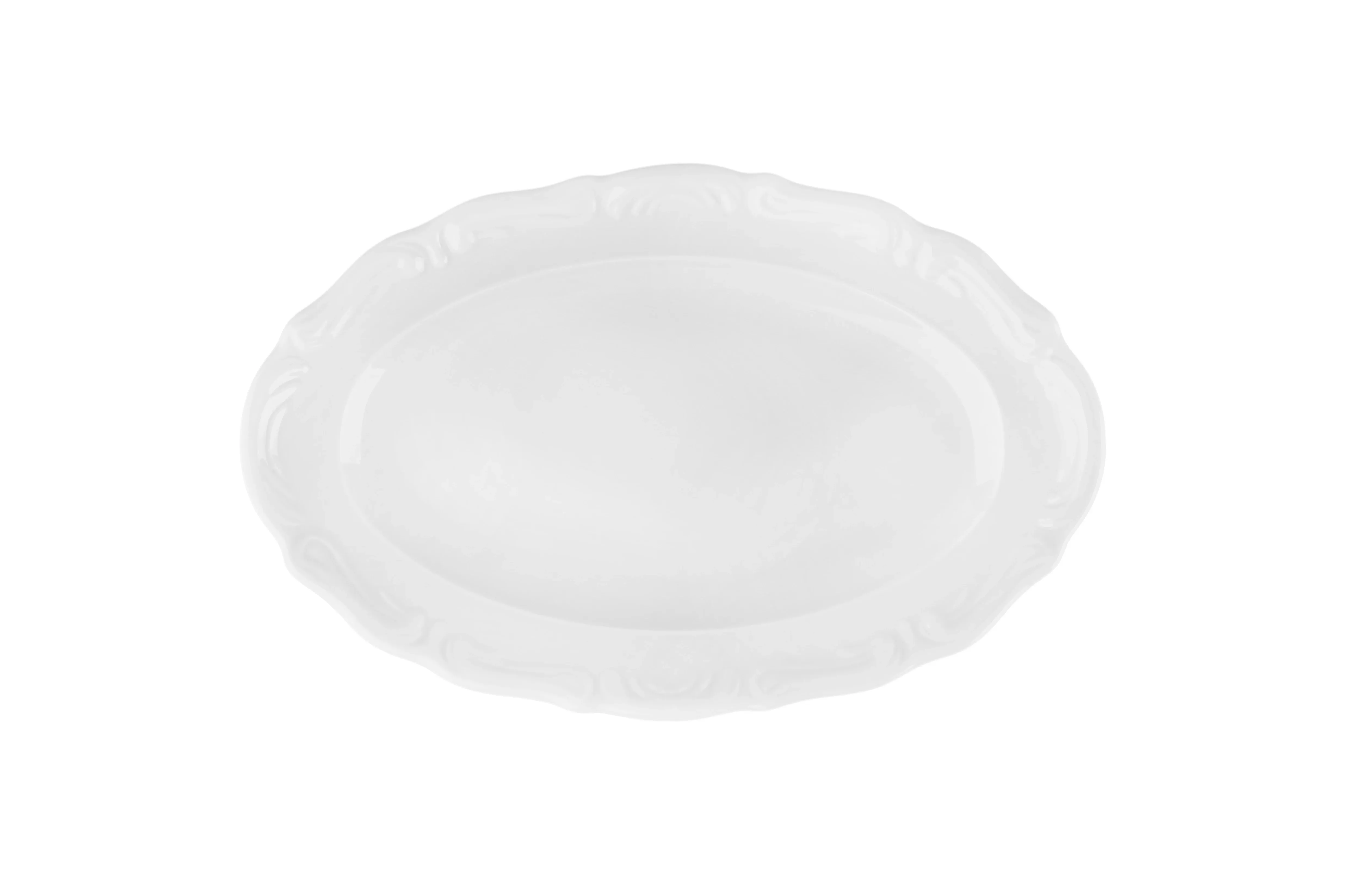 Maria Oval Plate White 35 cm