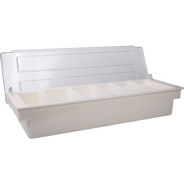 Condiment Holder 6/1Pint PP/PC, 50x19x9cm White