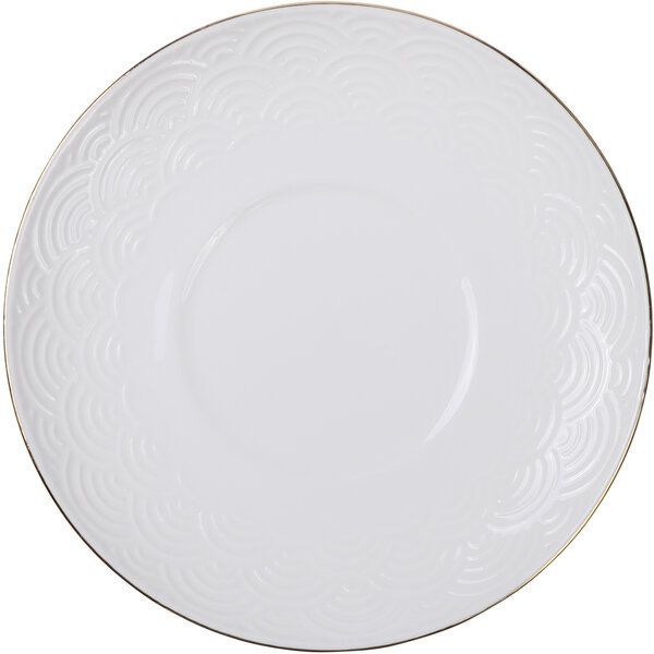 Nippon White Gold Rim Saucer For Coffee Cup Wave 12/60