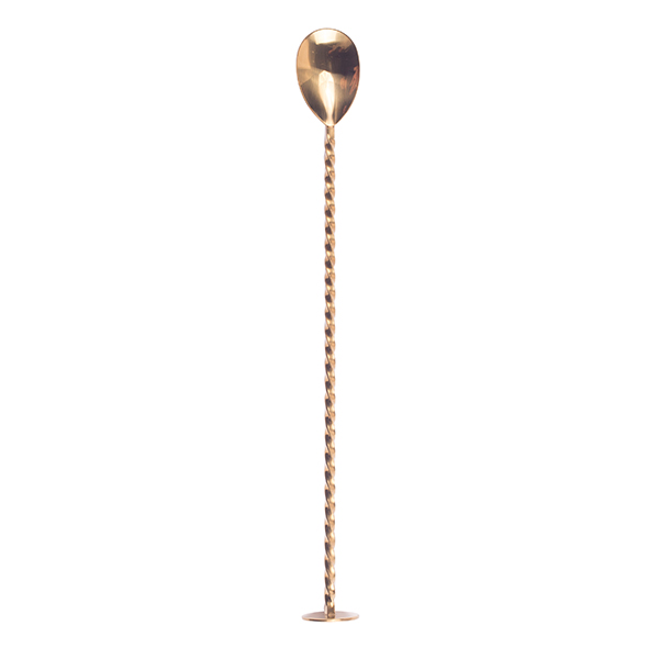 Barlöffel Deluxe Flat-End, gold - 27cm