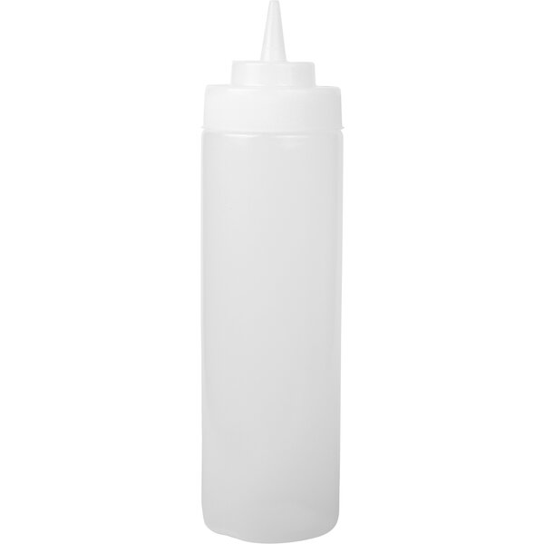 Squeeze Bottle, 24 oz,708 ml, klar, Wide Mouth
