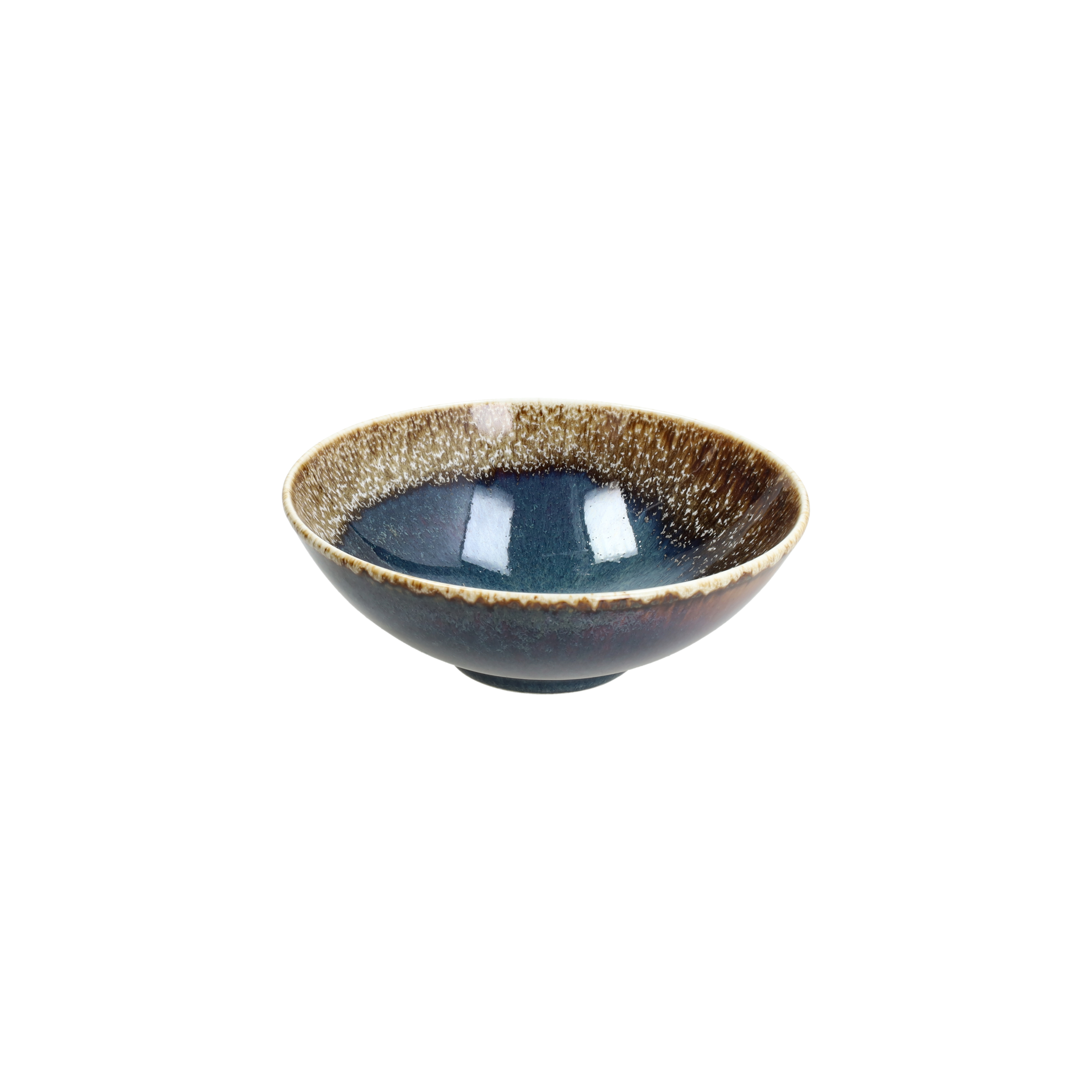 "Bloom" Schale Stapelbar, 15 cm, Blau und Braun