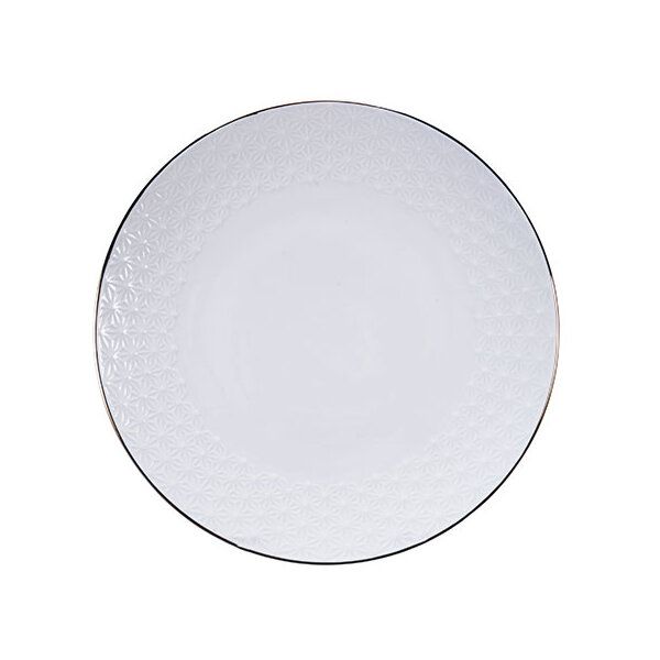 Nippon White w/Golden Rim Plate 30cm Star 1/18