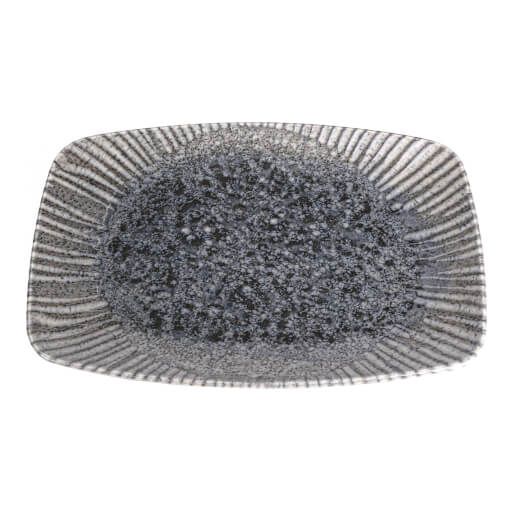 118432 Iris Grey Oval Plate 32cm